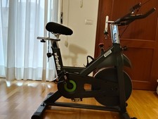 spin bike nera e verde come nuova virtufit mod rs100