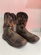 Rocky Boots Kid  s 8  WP Western Dark Brown Realtree Camouflage Youth 4M