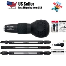 BALL GRIP 1/4" Hex. Bit Interchangeable Screwdriver Bit 3PC. +1, +3 / +2, -6 ...