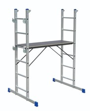 Combination Ladder Scaffold Multi Purpose With Platform MADE IN EU  EN131
