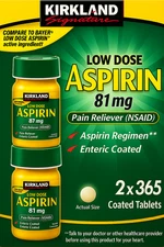 Kirkland Signature Low Dose Aspirin 81mg 730 Tablets