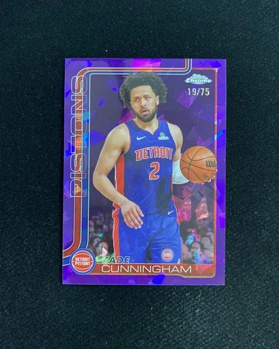 2025 Topps Chrome Sapphire Basketball Purple Cade Cunningham #88