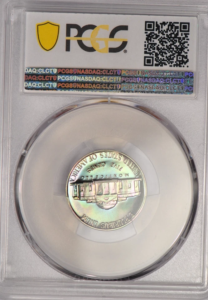 1962 TONED Jefferson Nickel Proof PCGS PR66 PF 66 Toning Coin 5C - Image 3 of 4