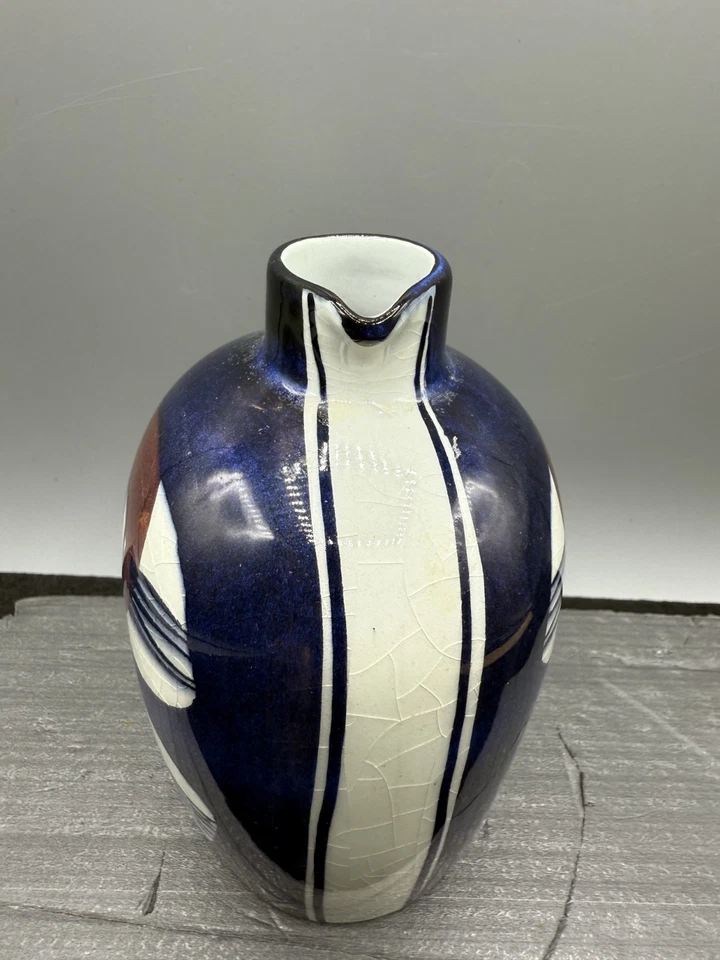 Royal Copenhagan Aluminia "Tenera" flacon~glazed porcelain~1960s~5" - Image 4 of 4