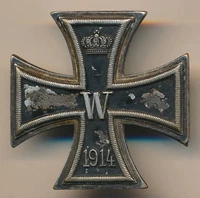 WW1 Germany Imperial iron cross badge pin Schickle award medal WWII US screwback