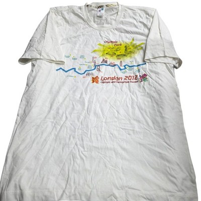 London 2012 T-Shirt Olympiapark Medium weiß mit Event Datum Print