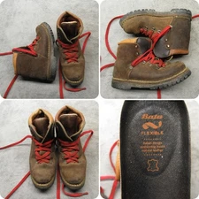Mountaineer Men? Boots 10 Brown Leather Hard Toe Lace Hiking Montagna VTG Italy