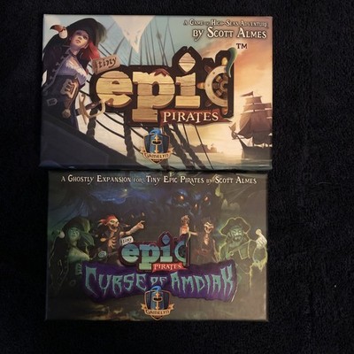 Tiny Epic Pirates Adventure Card Game Gamelyn Games W/ Curse Amdiak Expansion