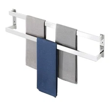 Alise 32in Double Bath Towel Bars Dual Rack Bathroom Wall Mount Polished Chrome