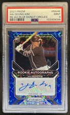 2021 Panini Prizm Ha-Seong Kim Rookie Auto RC Blue Donut Circles #/49 PSA 9