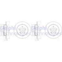 2X Delphi Bremsscheiben 278Mm Voll Hinten Passend FÜR Fiat Sedici Mitsubishi L