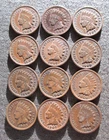OLD COINS UNITED STATES OF AMERICA 1 CENT INDIAN HEAD PENNY 1890-1907 - MIX 065