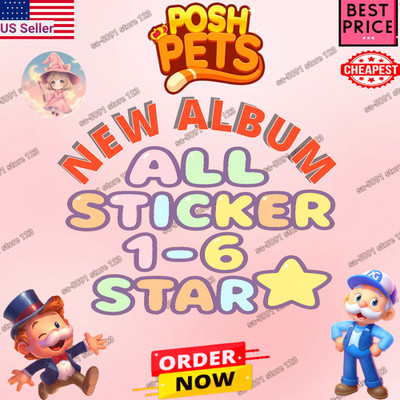 Monopoly Stickers Go 1-6 STARS (ALL Sticker Available) CHEAPEST  24/7