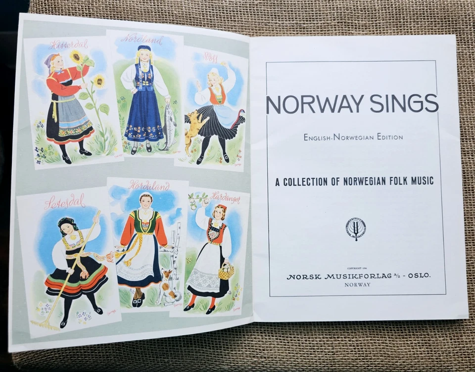 Vintage 1950 Norway Sings By Norge Synger Music Book Norwegian Folk Music - Image 3 of 4