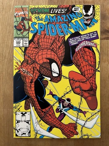 The Amazing Spider-Man #345 (Marvel 1991) *Sharp Copy* Cletus Kasaday infected