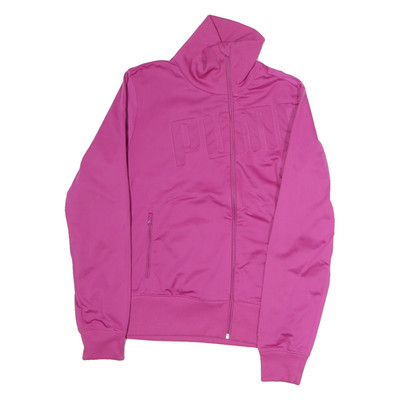Puma Damen Pink Jacke L Polyester Track Plain Zip Freizeit Sportbekleidung