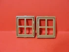 2 Vintage Playmobil Drk Brown window Fremes.