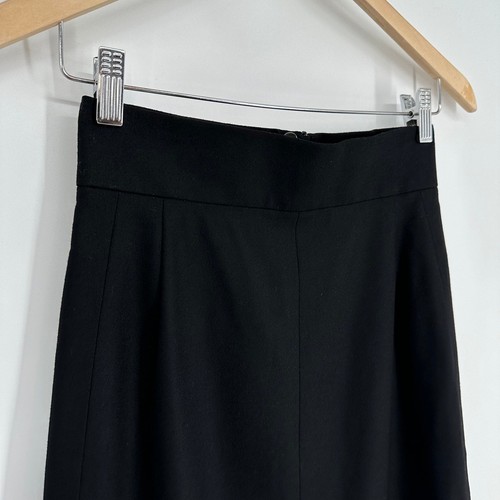AKRIS PUNTO Wool Blend Knee Length A-line Midi Skirt Black, Orig $495 Size 2 - Picture 4 of 11