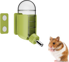 Hamster Water Bottle with Magnetic Holder, Freestanding Water Bottle for Glass