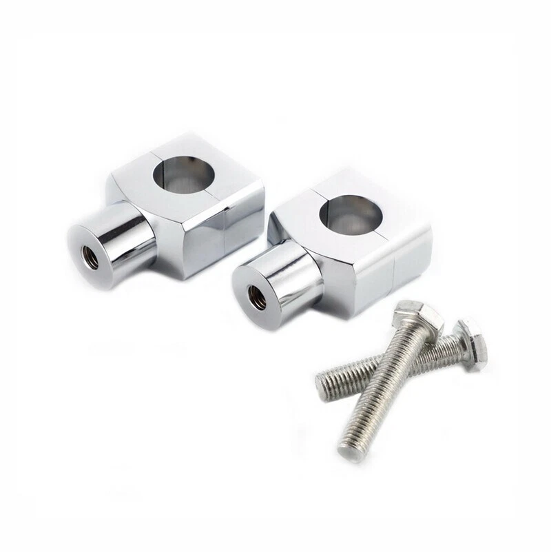 2x Chrome 1" Handlebar Risers Mount For Yamaha V-Star 650 950 1100 1300 Classic - Image 3 of 4