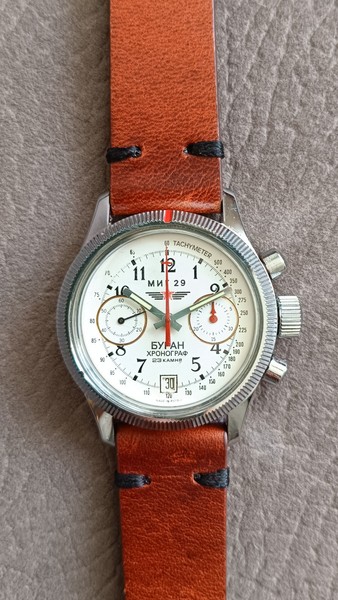 Poljot BURAN 3133 MiG-29 Chronograph - Fluted Bezel - Air Force