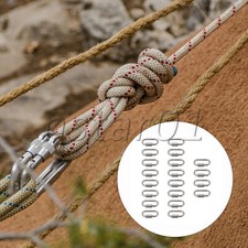 M4 Quick Link for Chain Shackle Stainless Steel Capacity 242lbs Set of 20 Silver