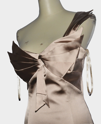 karen millen satin one shoulder dress Karen Millen Satin Viscose Trim Detail One Shoulder Maxi Dress in Wine