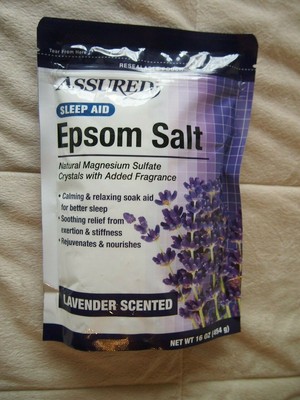 ASSURED Epsom Salt Sleep Aid Natural Magnesium Sulfate Lavender Scented 16 oz