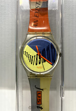 Typesetter Vintage Swatch Watch GK131 1991 -with 1991 S/S Catalog- New Old Stock