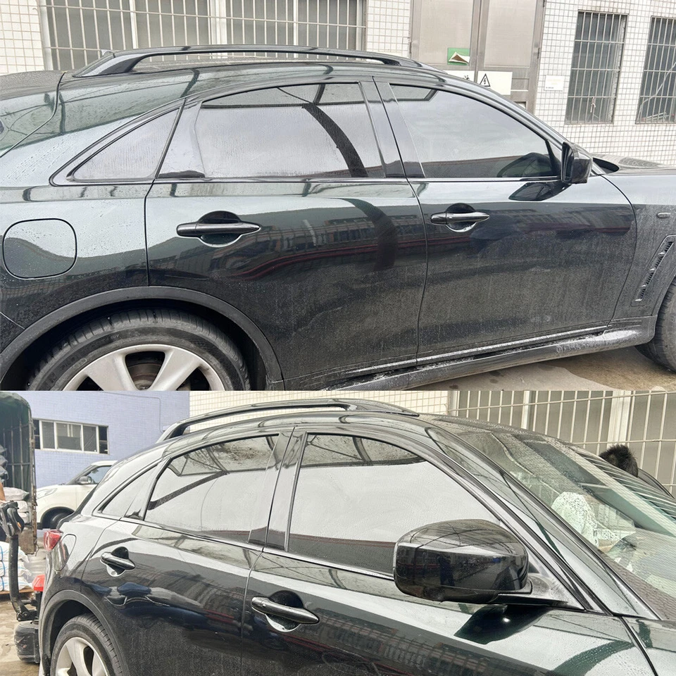 Глянцевые черные хромированные оконные накладки для Infiniti QX70 FX35 FX35 FX50 2009-16 - Изображение 2 из 4