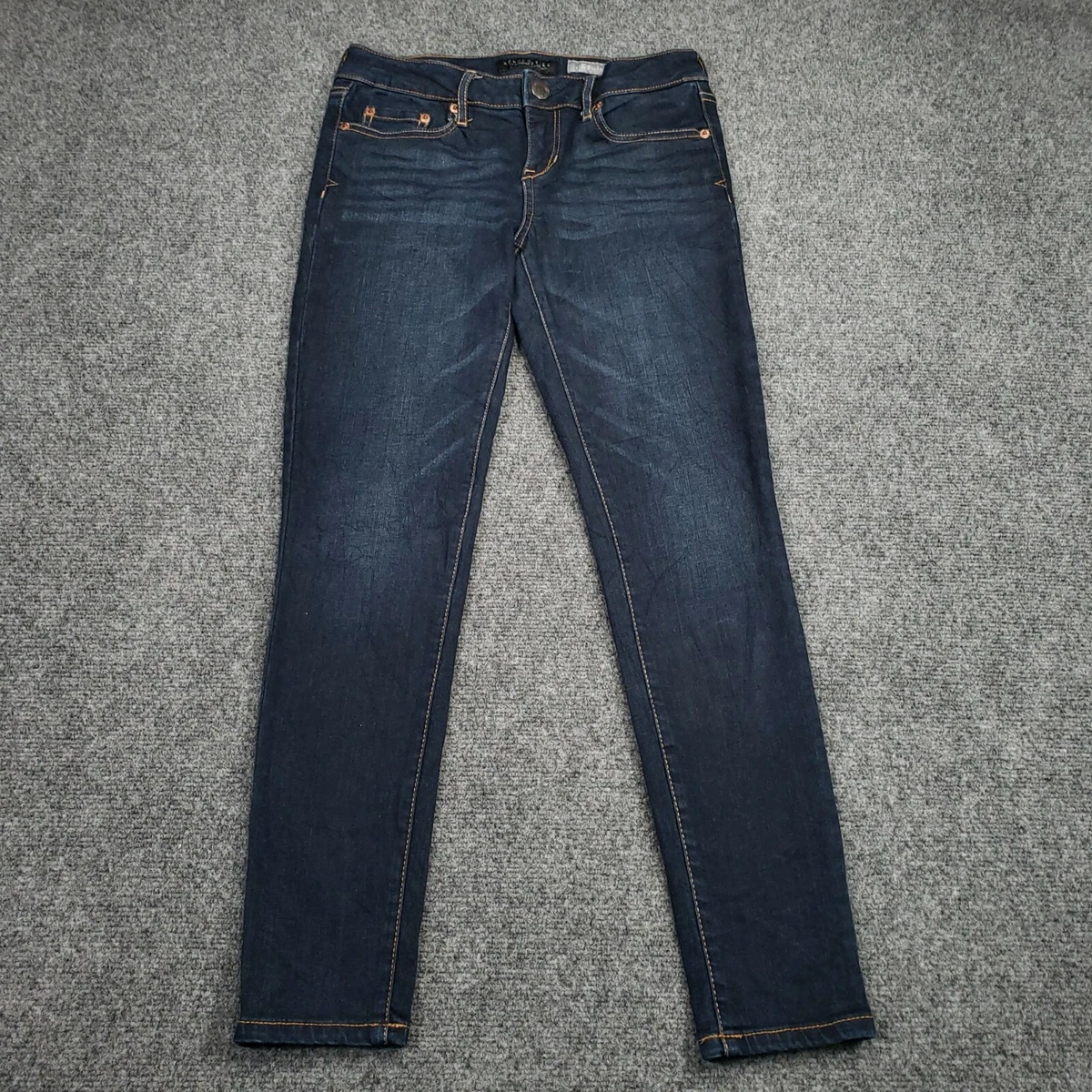 Aeropostale Jeans Women 6 Low Rise Jegging Stretch 5 Pocket Dark Wash Blue Denim