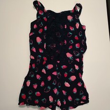 Wonder Nation Lace Strawberry Berry Romper Dress Girls Sz 4/5