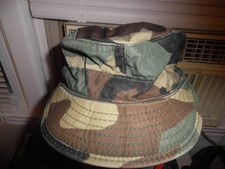 US MILITARY CAP, COMBAT, BDU HAT CAMO SIZE 7 MADE IN THE USA VERY GOOD COND D9