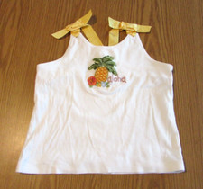 Gymboree Girls White Summer Tank Top Size 5 EUC  