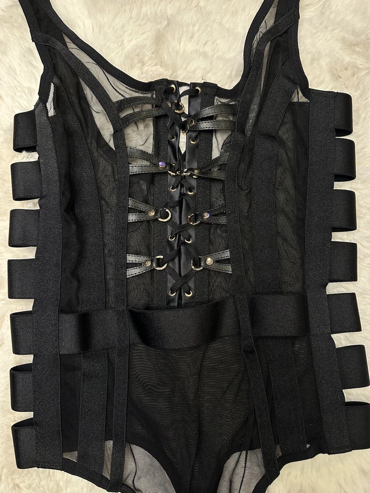 RARE🔥 Honey Birdette ALINA🖤 Black & Gold Bodysuit XS - Image 3 of 4