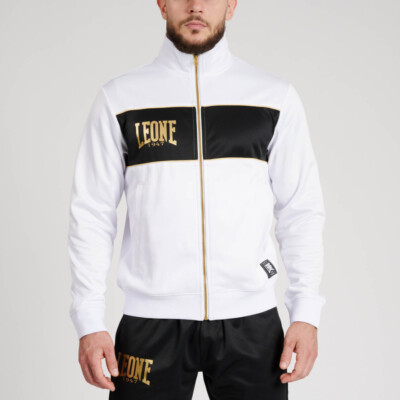 Löwe 1947 Herren Premium Sweatshirt 2, Fitnessstudio/Freizeit - 04 (weiß/schwarz/gold)