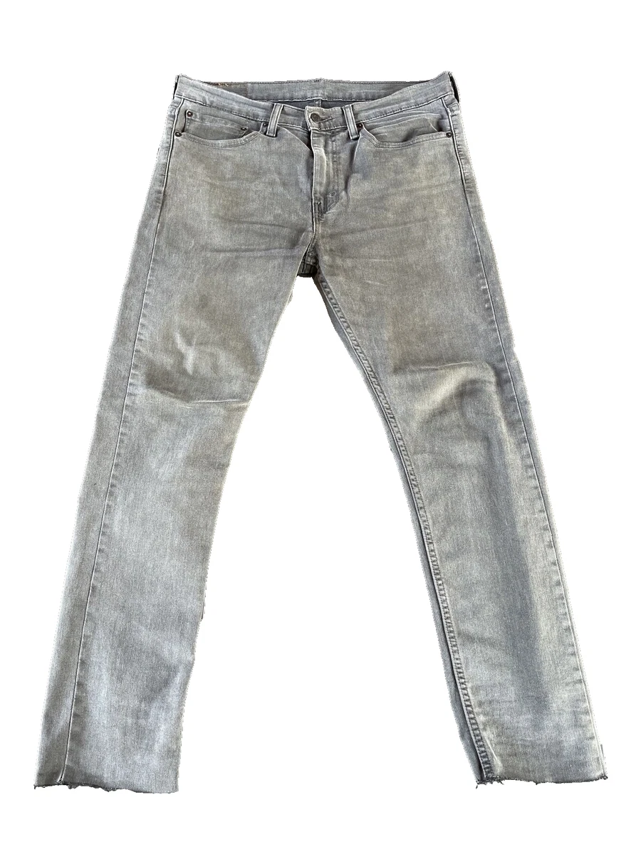 Levis 510 Skinny Jeans Mens 34x30 Green Wash Stretch Cut Off