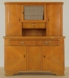 Praktischer Art Deco Küchenschrank aus Eschenholz Antik Kolosseum | eBay