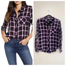 Rails Hunter Midnight Plum Plaid Top Size X Small