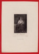 GI81-ENGRAVING ORIG-SAUCEROTE RAUCOURT-SOCIETY ARTIST-FRENCH THEATRE-19th