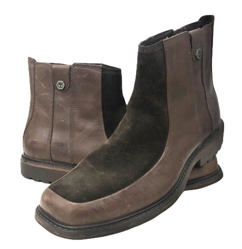 Side-Zip Leather Chelsea Boots Size 