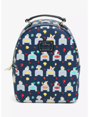 Loungefly Seven Dwarves all over print mini backpack Loungefly Disney Snow White And The Seven Dwarfs Group Mini  main image 2