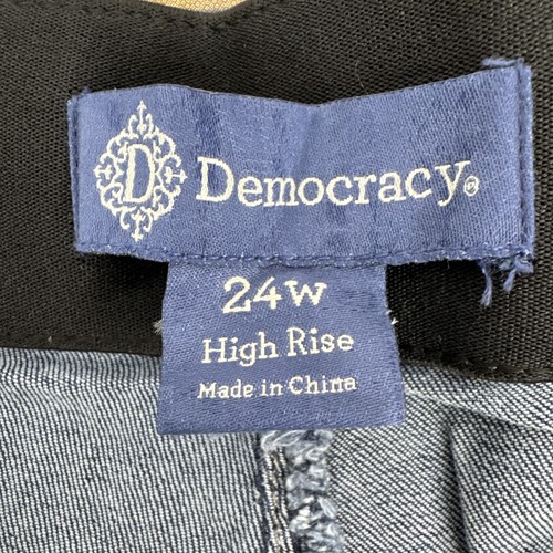 Democracy Ab Leisure High Rise Denim Shorts Size 24W Blue Cuff Hem Drawstring . - Picture 7 of 10
