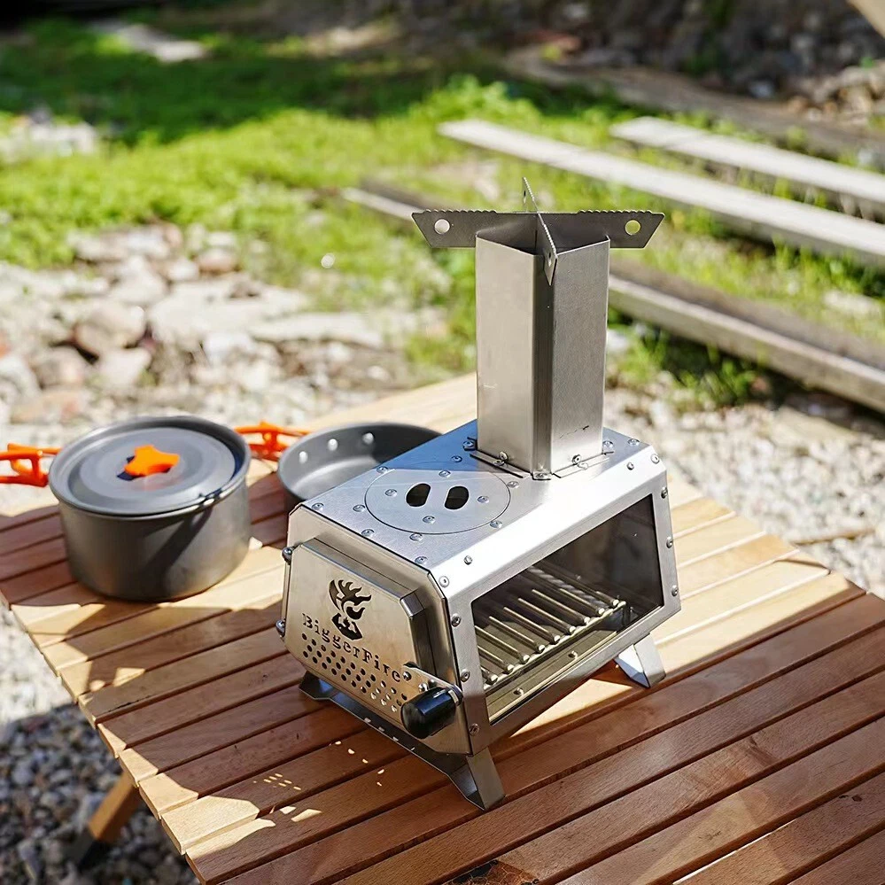 Camping Rocket Stove Outdoor Camping Wood Stove Portable Tent Stove Outdoor  Cook | eBay