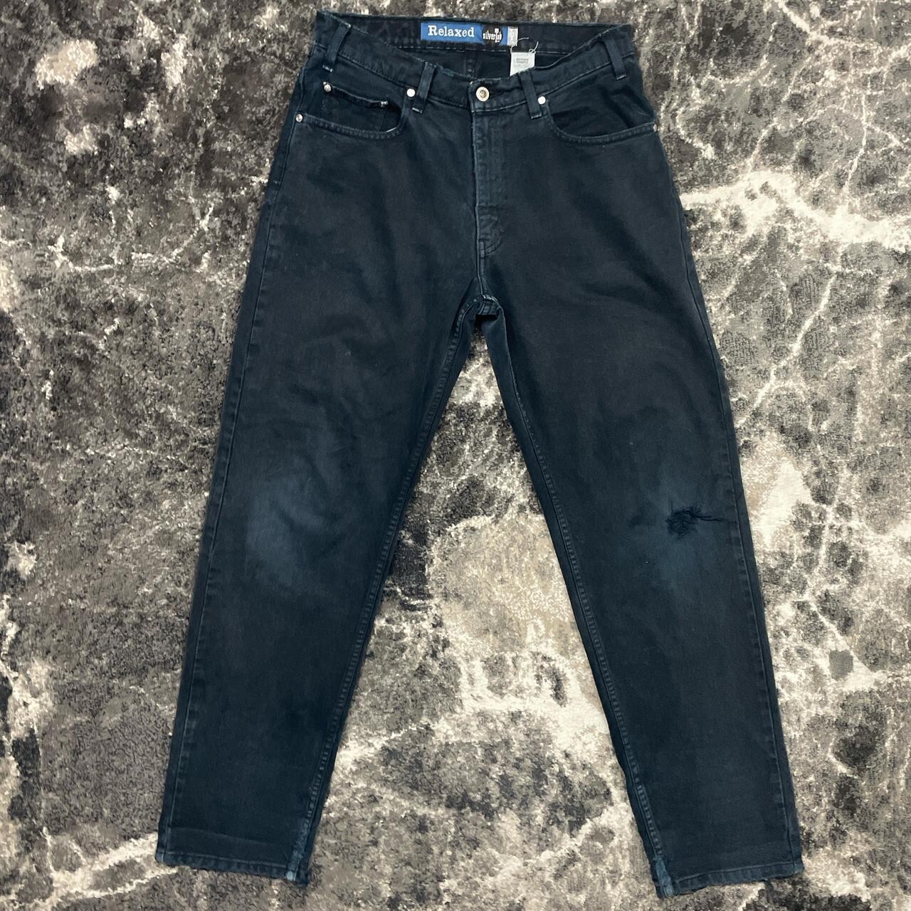 Vintage Levis Silvertab Pants Mens 32x32 Baggy Relaxed Black 90s Y2K Jeans Skate