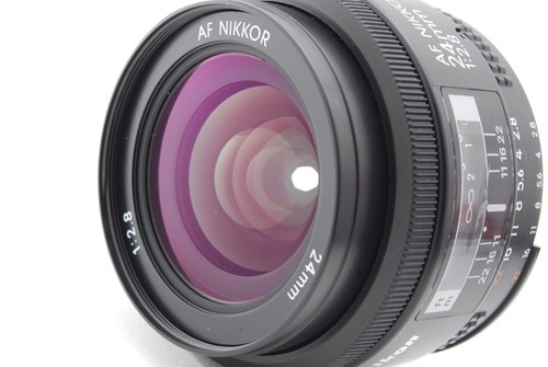 【Near Mint】Nikon AF Nikkor 24mm f/2.8 w/Hood HN-1 Wide Ange Lens Japan (3694) - Picture 3 of 10