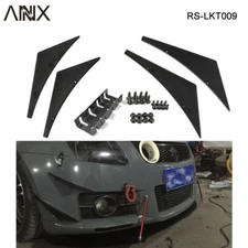 4Pcs Fins Body Spoiler Car Front Bumper Spoiler Blade Canards Valence
