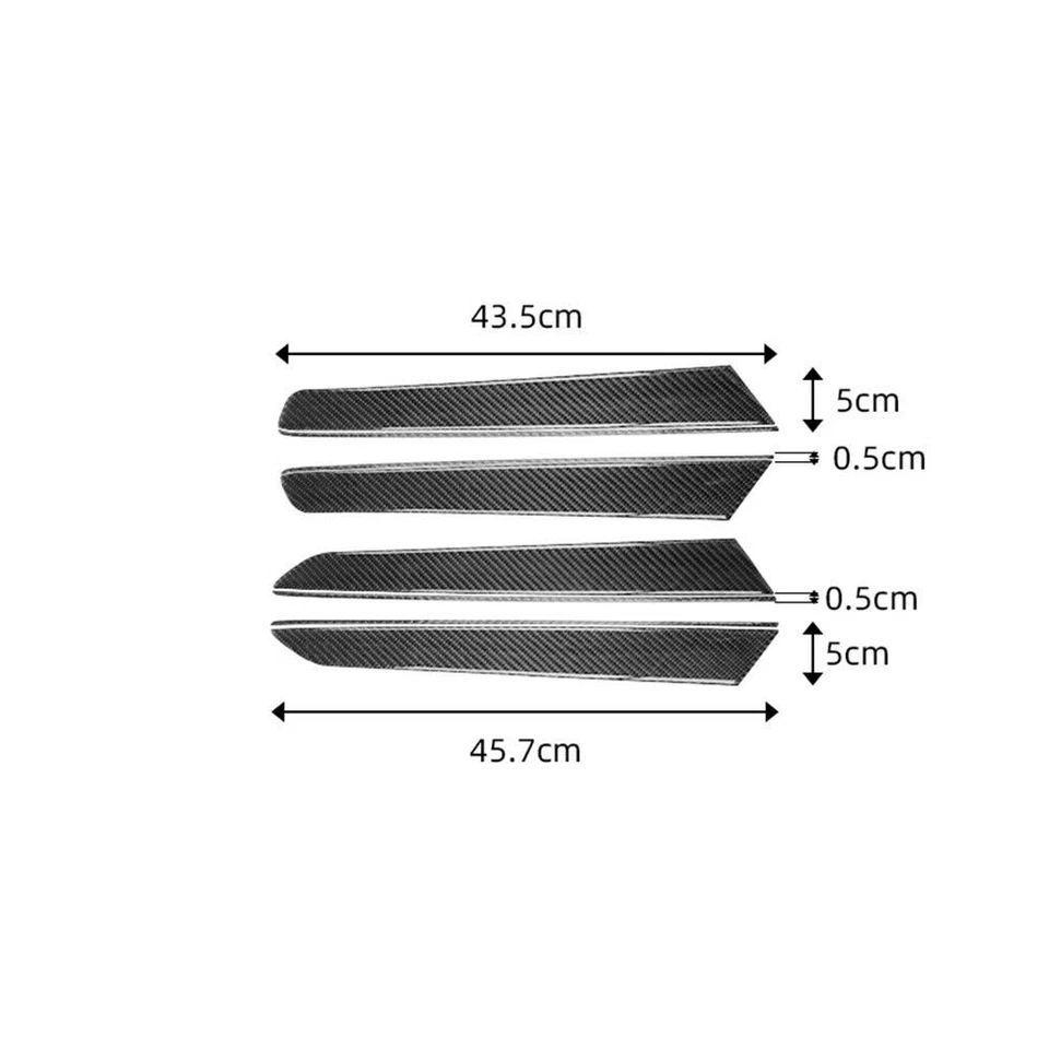 Cubierta de panel de puerta interior de fibra de carbono 8 piezas para Volkswagen Jetta Sedán Foto 3 de 4