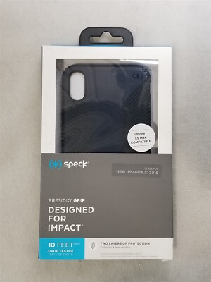 Speck Presidio GRIP Shock Absorbing Case for iPhone XS Max- Dark Blue!
