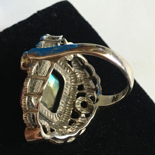 ANELLO NICKY BUTLER PIETRA DI LUNA AMETISTA PIETRE PREZIOSE ORIGINALI ARGENTO STERLING 7 MG - Foto 3 di 4